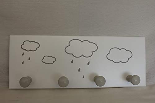 Perchero de pared Infantil Lacado en Blanco