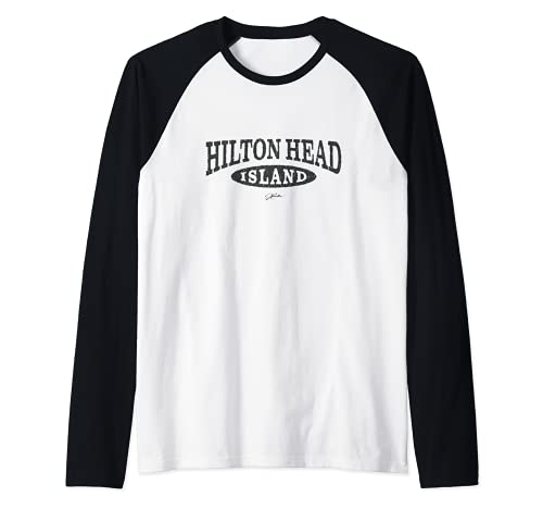JCombs: Hilton Head Island, SC Raglan Baseball Tee, Black