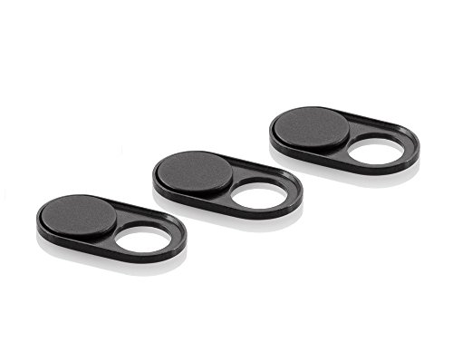 Soomz Webcam Cover, Ultra-Thin for Laptop, PC, MacBook, iPhone, iMac, iPad, Smartphone, Protect Your Privacy & Security, Sliding Cover – Black Metal – Good Grip & Strong Adhesive – Premium Quality