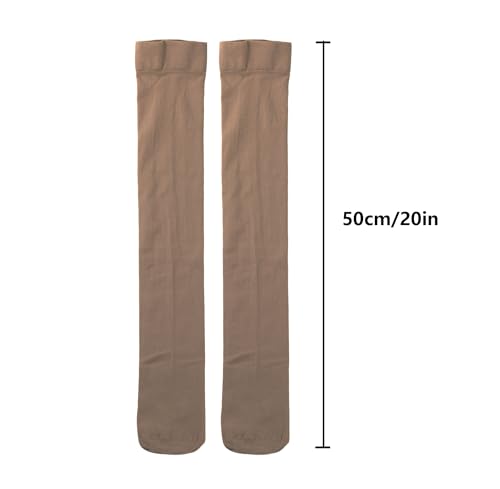 Image of Women's Opaque Stretchy Nylon Over Knee Thigh High Stockings Costume Socks