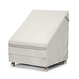 MR. COVER Patio Adirondack Chair Cover, Also Fits Outdoor Chair, 33W x 40D x 35H Inches, Waterproof & UV Protection, Beige, Amenre Series