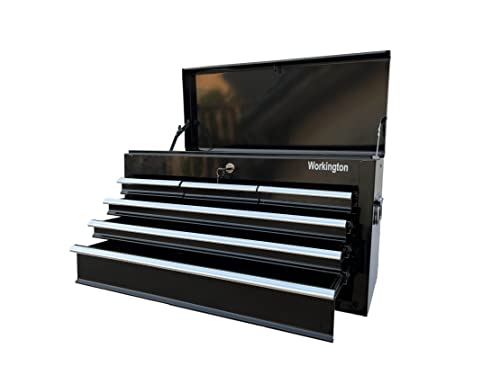 Workington Portable Metal Tool Chest With 6 Drawers, 24" 6-Drawer Tool Chest Cabinet With Ball Bearing Drawer Slides, Steel Tool Storage Box Organizer 4005 Black #TOP1