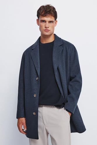 Capa de lana hombre SPRINGFIELD abrigo gris de invierno elegante 3