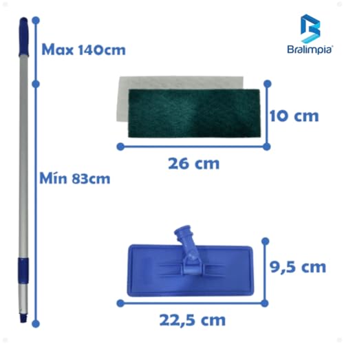 Rodo Limpa Tudo 360g - Conjunto Suporte Lt Bralimpia