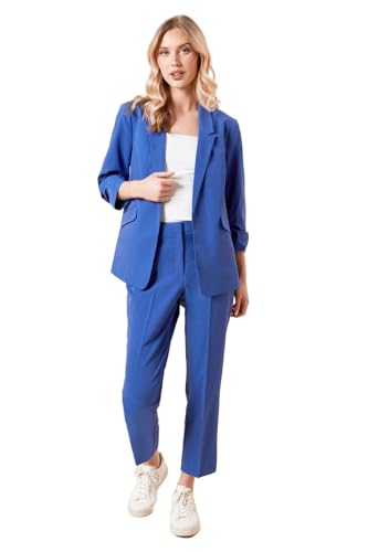 Dorothy Perkins Ruched Sleeve Blazer, 16, Cobalt