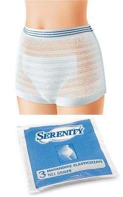 Serenity Mutandina Elastica Rettangolare A Rete Serenity Xs 3 Pezzi