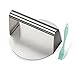 Bezpieczny i niezawodny 5,5-calowy okrągły grill Non-Stali Stal Stael Professional Bacon Burger Smasher do gotowania griddle grill (Color : Silver no box)