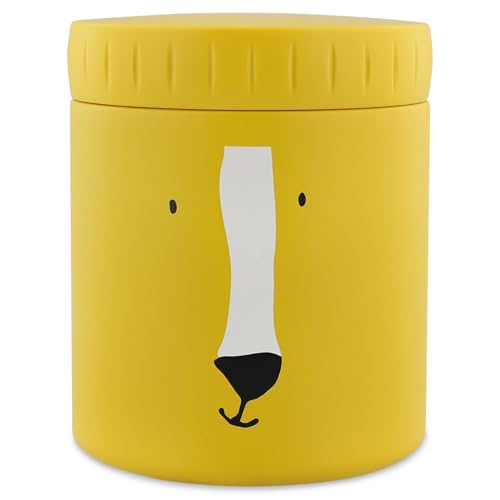 Trixie Tarro aislado para alimentos, Mr. Lion, 350 ml, a prueba de fugas y portátil, mantiene la comida caliente o fría, acero inoxidable, contenedor de almuerzo para niños