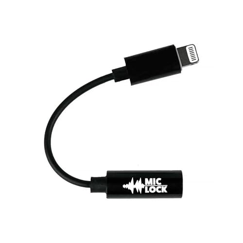 Mic-Lock Lightning with Sound Pass - Audio and Data Security Privacy Protector - Lightning to 3.5mm Headphone Adapter (Single Pack)