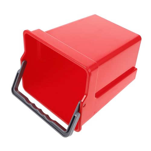 Zerodeko Cubo de Limpieza Largo Limpiador para Mangos contenedor Sucio Cubo de Agua portátil balde plastico con asa compartimientos de almacenaje balde pequeño balde casero el plastico Rojo