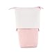 LAANCOO Stifthalter Bleistift-Teleskophalter Teleskop-Briefpapier-Hülle PU-Stand-up-Transformator-Tasche Multifunktionale Pop-Up-Make-up-Tasche Rosa