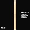 Meinl Stick & Brush Drumsticks, Standard Long 5A - American Hickory with Acorn Shape Wood Tip - MADE IN GERMANY (SB103) #2