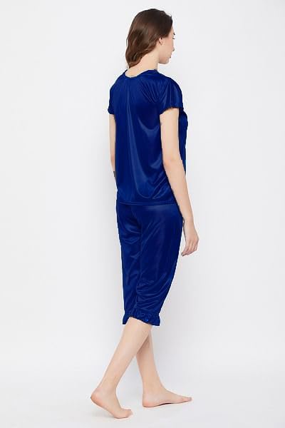 Image of Top & Capri Night Suit Set for Women