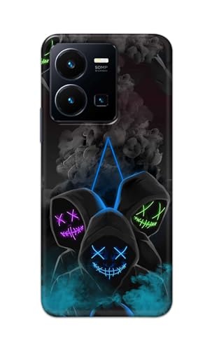 Image of PRINTFIDAA Plastic Printed Hard Back Cover Case For Vivo Y35 4G | Vivo Y22 Back Cover (Mask Man) -112, Multicolor