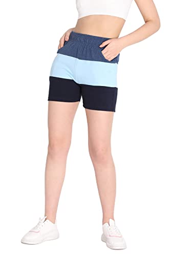 Image of CHKOKKO Women's Regular Cotton Regular Fit Plain Shorts for Women