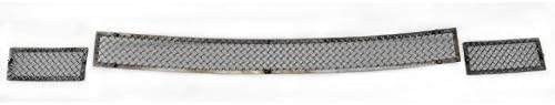 Front Bumper Stainless Steel Mesh Lower + Fog Light Grille Insert 3pcs Set Compatible with 2007-2011 Avenger SXT