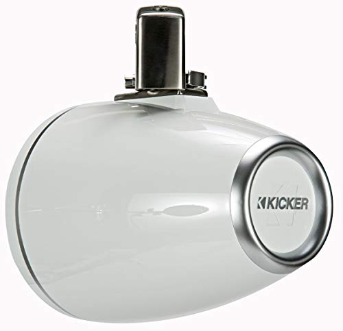 Image of KICKER 45KMTC8W Marine Audio Boat 8 inch Tower Pod Speaker System Pair White