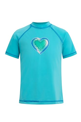 Image of Kanu Surf Girls' Karlie Rash Guard UPF 50+ Sun Protection Short Sleeve Swim Shirt
