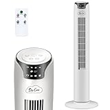 Ventilador de torre 46 pulgadas blanco,56 db, control remoto, temporizador, 3 velocidades, para dormitorio 50 w,