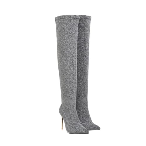 Garneck Botas Altas Mujer de Tacón Fino para Otoño Invierno Diseño Rodilla Antideslizantes y Cálidas Elegante para los Pies Estilizados y Protegidos del Frío