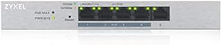Zyxel 5-Port Gigabit Web Managed PoE+ Switch with 60 Watt Budget, limited lifetime protection, UK Plug [GS1200-5HPv2]