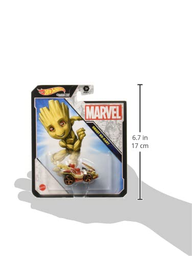 Hot Wheels Character Cars Marvel Groot Toy Vehicle for Ages 3 and Up, Multicoloured, 13.97 cm x 4.13 cm x 16.51 cm - Image 3