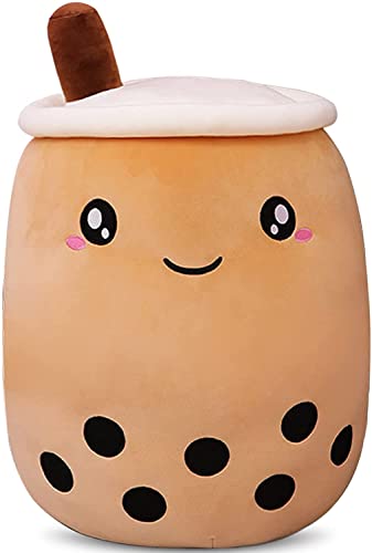 shownicer Oreiller Peluche Bubble Tea, Boba Peluche, Jouet Doux Thé Au Lait Tasse, Coussin Poupée, Coussin Câlin Traversin Oreiller de Canapé Lit, Cadeau pour Enfants Filles Garçons