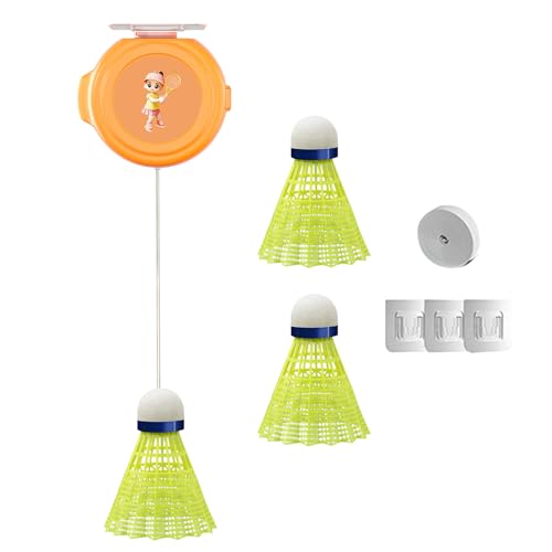 Genérico Ayuda al entrenamiento de bádminton, entrenador de para un solo jugador de bádminton - Práctica del hardware de en Solo,Kit de entrenamiento único de agilidad con Cordo