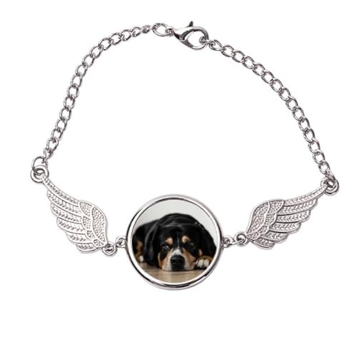 Bracelet ailes d'anges pour chien, le bijou en métal Medium