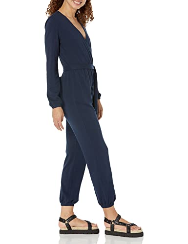 Amazon Essentials Women's Knit Surplice Jumpsuit (Available In Plus Size), Navy, 3X #TOP3