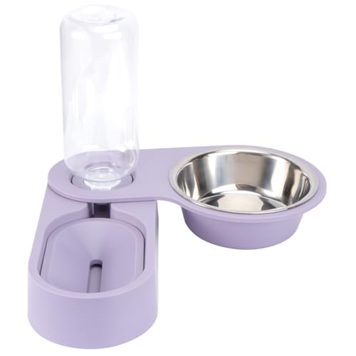 COLLBATH Ciotola Automatica Per Cibo Per Animali Domestici Contenitore Temporizzato Per Cani E Gatti Apertura Superiore E Inferiore Divisa Erogatore Rotante Deflettore Anti-umidità