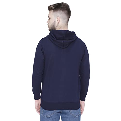 Image of Plain Zip Neck Hooded Winter Cotton Sweatshirt with Full Sleeves