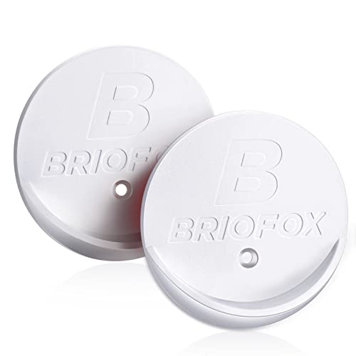 BRIOFOX Shower Curtain Rod Holder 3M Adhesive | Heat Resistant | Waterproof | Max Load 60 lbs Shower Rod Retainer for Wall 2 Pack White (Rod Not Included)