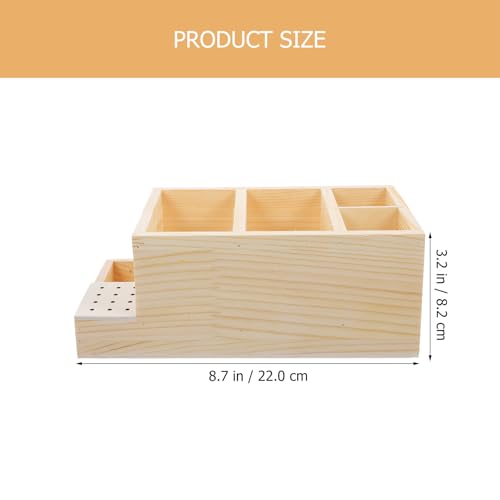 Soporte para taladro de uñas contra el desorden: caja de madera compacta 3