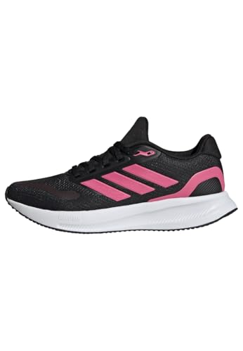 adidas Damen Runfalcon 5 Running Shoes, Core Black/Pink Fusion/Cloud White, 38 EU