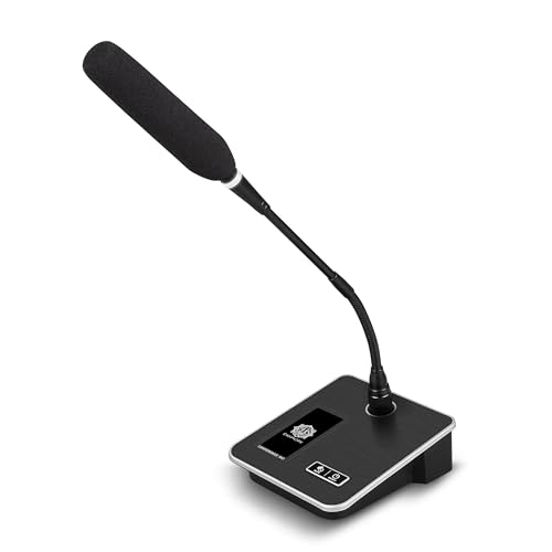DIGIMORE Wired Gooseneck Microphone System with 1-Touch Mute | 24...