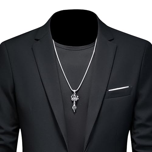 Men's Versatile Business Casual Blazer Plus Size Solid Color Stylish Suit Jacket One Button All-Match Sport Coat2