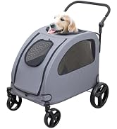 ペットカート 大型犬 カ一ト人気 大型犬 バギー 4輪大きめタイヤ 犬 グレー Amazon.co.jp: ottostyle.jp ペットカート 犬 大型犬 中型犬 小型犬
