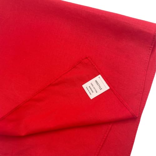 Image of MDSTYLE 100% Cotton Solid Color Bandana for Men & Women 22 inch x 22 inch Handkerchief Headband Scarf