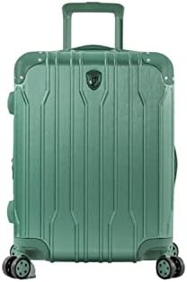 Heys Xtrak 21-Inch Expandable, Lightweight Carry-On Luggage with TSA Combination Lock, Push Button Telescopic Handle System and Spinner Wheels (Midnight Green)