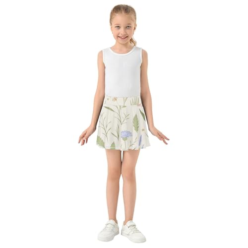 Girls Athletic Skirt with Shorts Flowy Girl Skorts Cheer Skirt with Pockets3