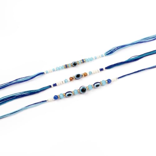 Image of Traditional Handmade Rakhi For Brothers | Designer Pearl, & Beaded Wrist Bands For Bhai| Thread Rakhi For Siblings | Elegant Handcrafted Bracelet For Raksha Bandhan
