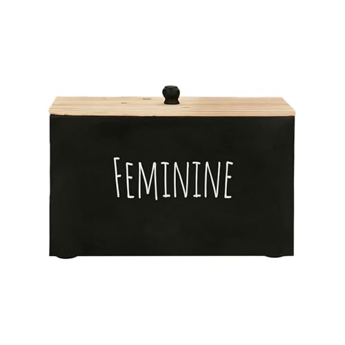 Generico Organizador porta compresas para baño – Portaobjetos WC de madera caja organizada mujer, para mujer adolescente casa