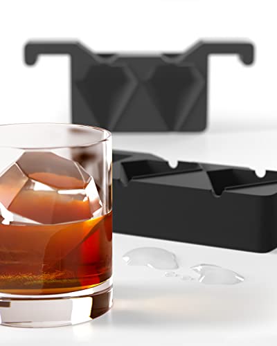 Berlinzo Additional Silicone Ice Mold - For Premium Clear Maker - Large Whiskey Ice Maker - Available Cavity 2 Balls, Cubes, Diamonds, Roses, Skulls - Only Silicone Molds, Ice Maker Not Included #TOP5