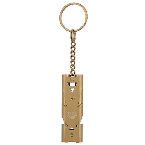 Apito, Andoer 2 PCS Camping Survival Whistle com Talabarte de aço inoxidável Apito de emergência Tub