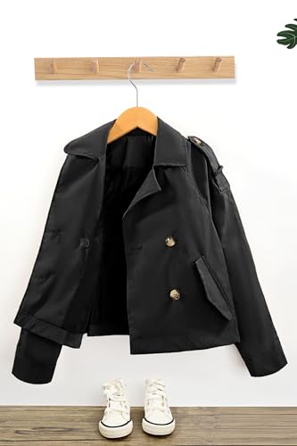 Giolshon Girls Faux Leather Jacket Motorcycle Biker Coat Kid's Fall PU Outerwear (5-14 Years)3