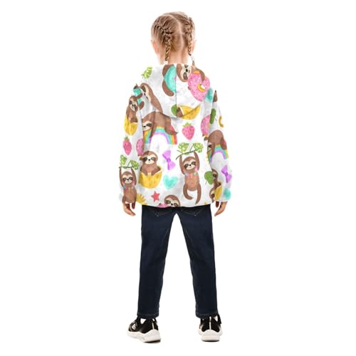 OTVEE Animal Cartoon Sloths Kids Hoodie Jacket Fall Spring Full Zip Warm Outwear Coat4