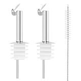 Flaschenausgießer mit Kläppchen, 2 Stück Öl-Ausgießer für Flaschen mit bürste,...