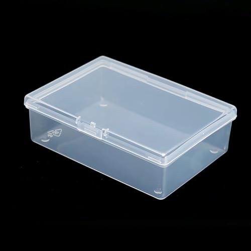 Image of 12 Pack Rectangle Clear Plastic Beads Storage Containers Box (4.02 x 2.84 x 1.3 Inch), Small Bead Organizer for Small items, Crafts, Beads, Coins, Jewelry and Business Cards