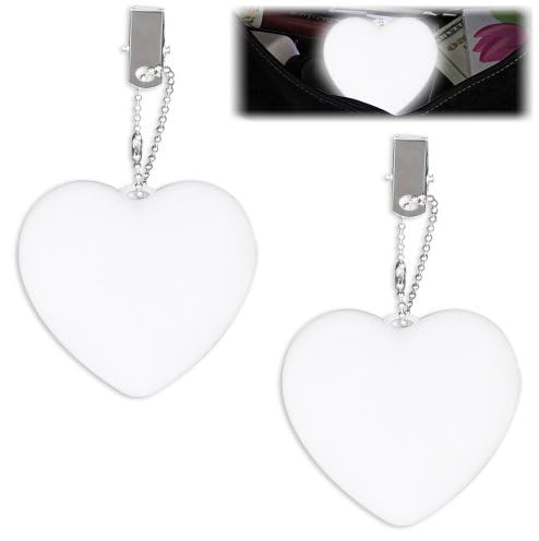 Dhqkqg Glow Heart Purse Light with Induction and Automatic Sensor Touch, 2 Pcs Handbag Clip for Women Girls Valentine's Day